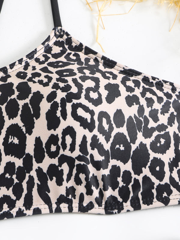 Leopard print two piece sexy swimsuit-[Adult]-[Female]-2022 Online Blue Zone Planet