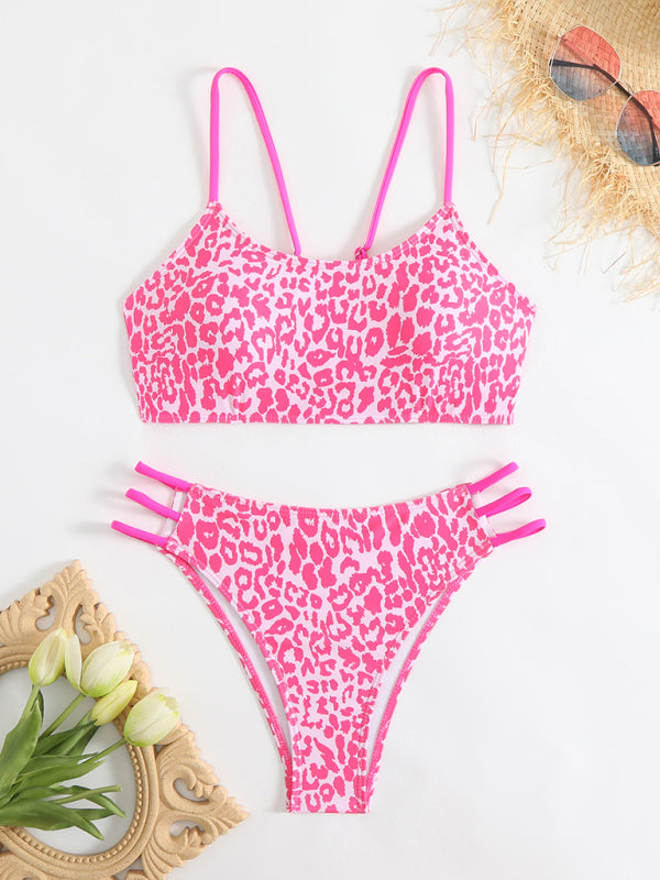 Leopard print two piece sexy swimsuit-[Adult]-[Female]-2022 Online Blue Zone Planet