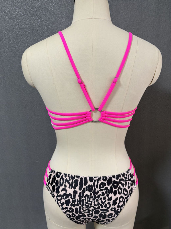 Leopard print two piece sexy swimsuit-[Adult]-[Female]-2022 Online Blue Zone Planet