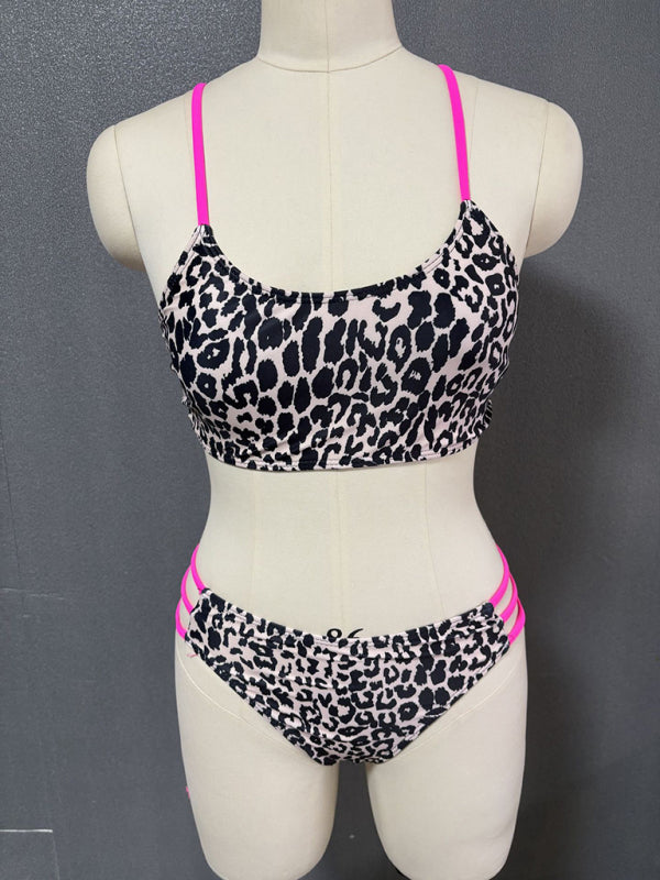 Leopard print two piece sexy swimsuit-[Adult]-[Female]-2022 Online Blue Zone Planet