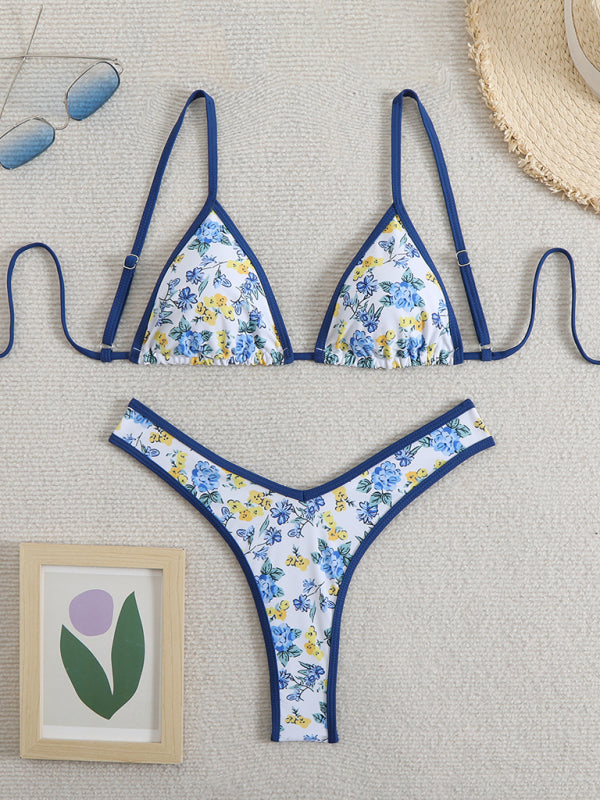 Floral print bikini-[Adult]-[Female]-Blue-S-2022 Online Blue Zone Planet