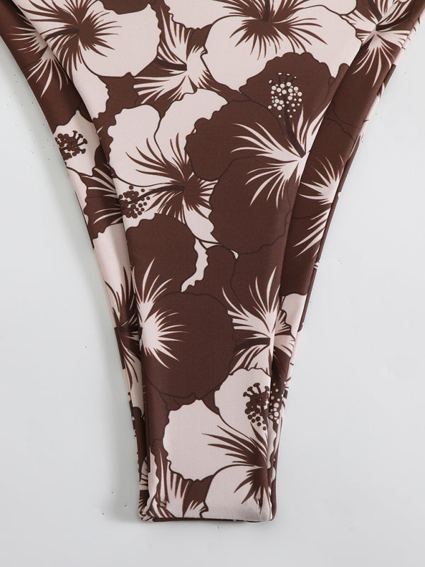 Floral print halterneck bikini-[Adult]-[Female]-2022 Online Blue Zone Planet