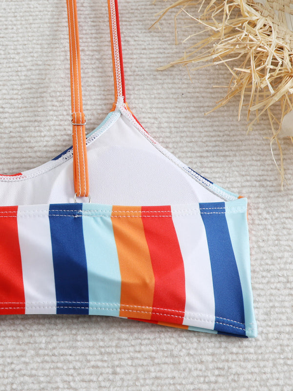 High waist striped bikini-[Adult]-[Female]-2022 Online Blue Zone Planet