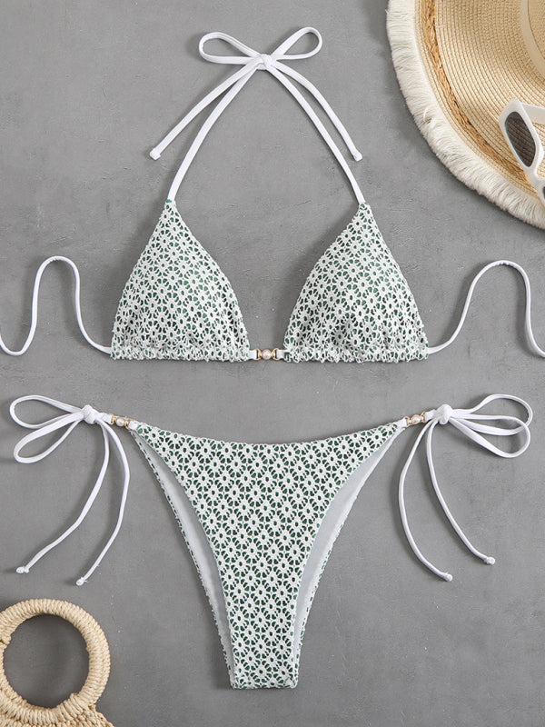 New floral bikini-[Adult]-[Female]-Pale green-S-2022 Online Blue Zone Planet
