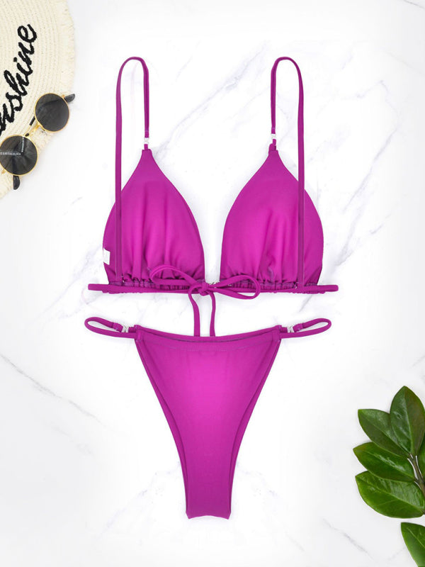 Simple solid color sexy bikini-[Adult]-[Female]-2022 Online Blue Zone Planet