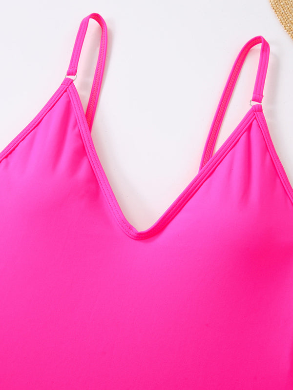 Simple Women's One-Piece Swimsuit-[Adult]-[Female]-2022 Online Blue Zone Planet