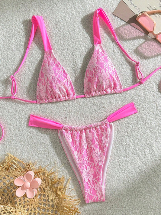 Lace sexy bikini-[Adult]-[Female]-Pink-S-2022 Online Blue Zone Planet