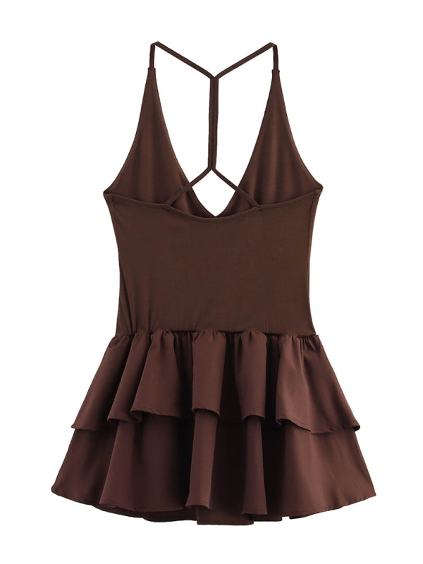 New Sleeveless Straight Design Halter Neck Dress-TOPS / DRESSES-[Adult]-[Female]-2022 Online Blue Zone Planet
