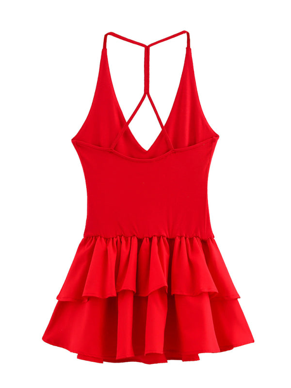 New Sleeveless Straight Design Halter Neck Dress-TOPS / DRESSES-[Adult]-[Female]-2022 Online Blue Zone Planet