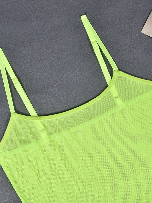 Sexy Suspender Mesh Dress Sexy Suit-TOPS / DRESSES-[Adult]-[Female]-2022 Online Blue Zone Planet