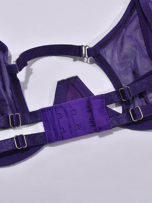 Mesh See-Through Handmade Hot Diamond Sexy Lingerie Set-[Adult]-[Female]-2022 Online Blue Zone Planet