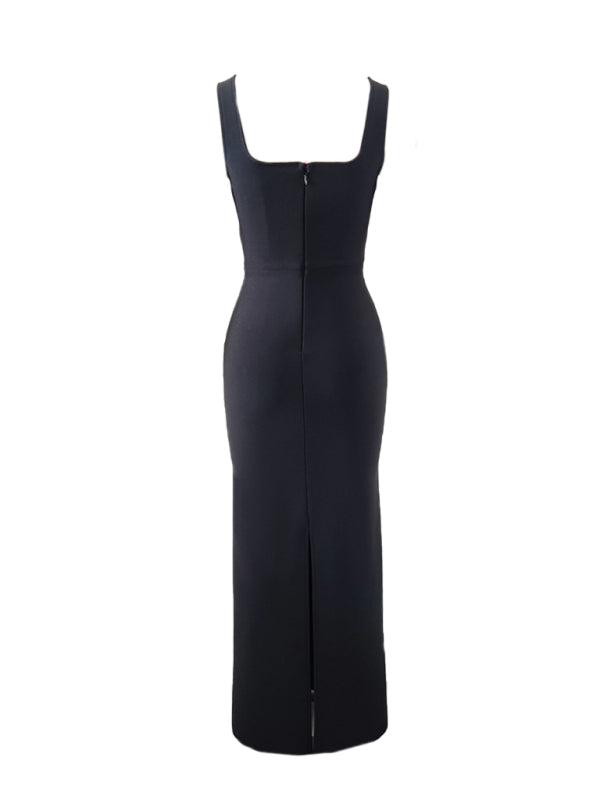 New Slim Rhinestone Bandage Dress Fashion Party Bandage Dress-TOPS / DRESSES-[Adult]-[Female]-2022 Online Blue Zone Planet