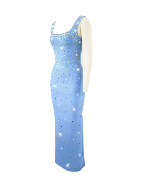 New Slim Rhinestone Bandage Dress Fashion Party Bandage Dress-TOPS / DRESSES-[Adult]-[Female]-2022 Online Blue Zone Planet