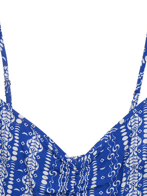 Holiday ethnic style suspender jumpsuit-[Adult]-[Female]-2022 Online Blue Zone Planet