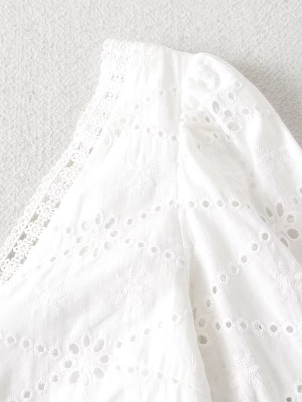 V-neck lace waist open dress-TOPS / DRESSES-[Adult]-[Female]-2022 Online Blue Zone Planet