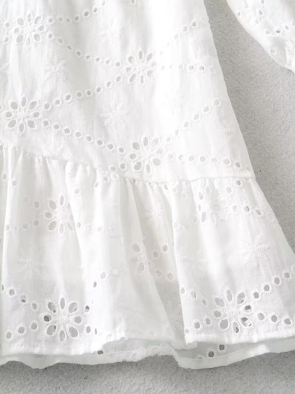 V-neck lace waist open dress-TOPS / DRESSES-[Adult]-[Female]-2022 Online Blue Zone Planet