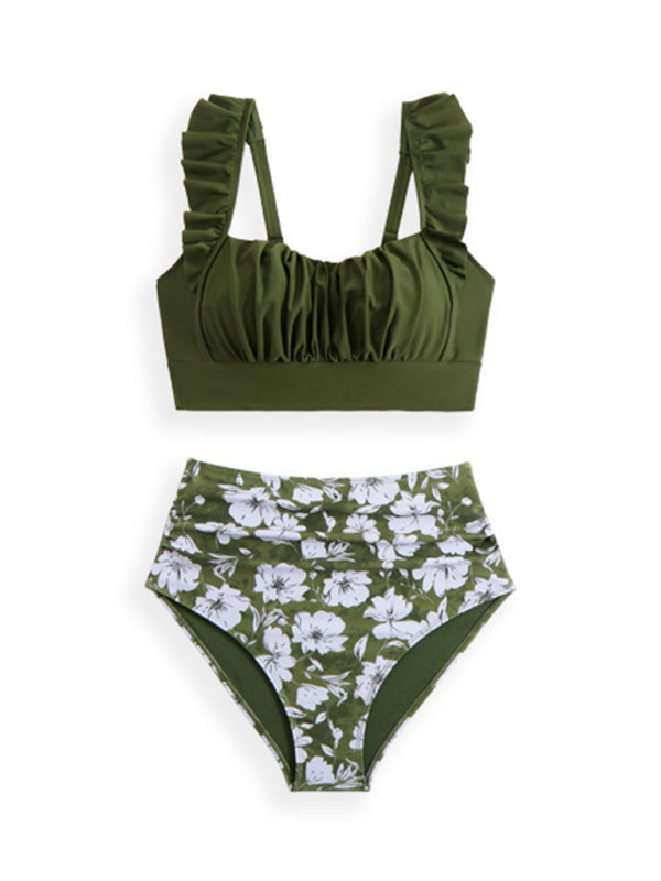 New swimsuit ruffled three-piece bikini-[Adult]-[Female]-2022 Online Blue Zone Planet