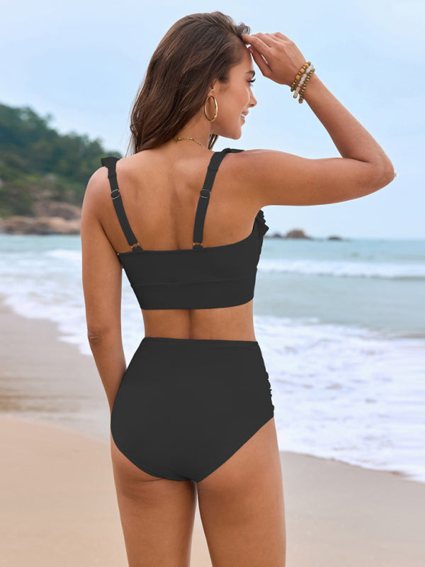 New swimsuit ruffled three-piece bikini-[Adult]-[Female]-2022 Online Blue Zone Planet