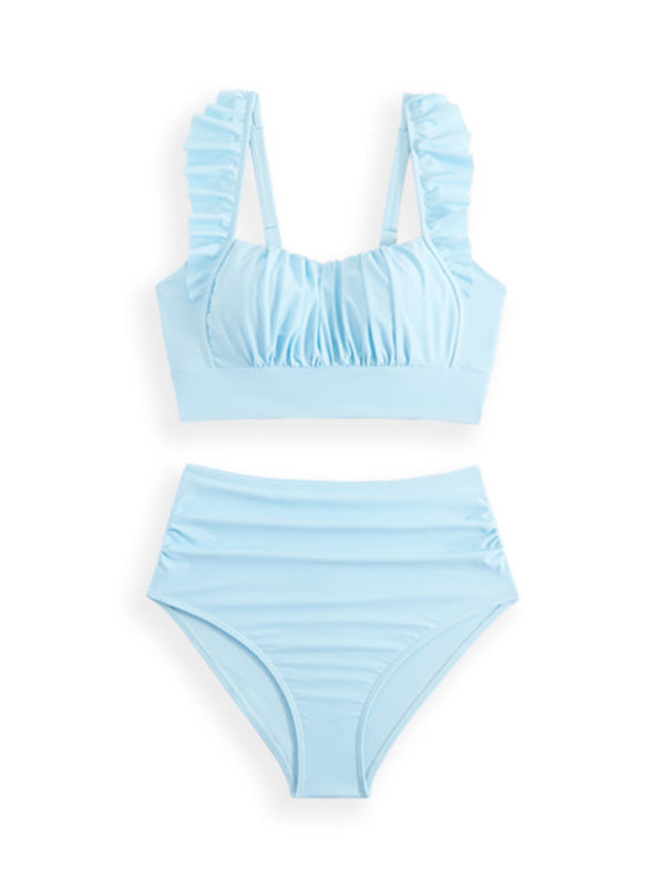 New swimsuit ruffled three-piece bikini-[Adult]-[Female]-2022 Online Blue Zone Planet