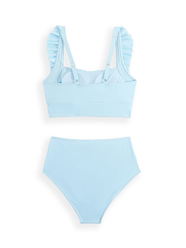 New swimsuit ruffled three-piece bikini-[Adult]-[Female]-2022 Online Blue Zone Planet