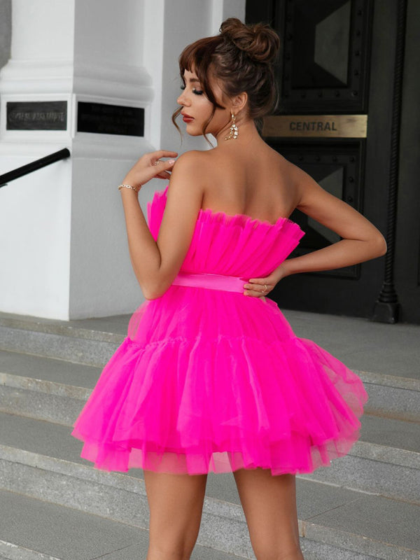 Tulle Bow Tulle Dress-TOPS / DRESSES-[Adult]-[Female]-2022 Online Blue Zone Planet
