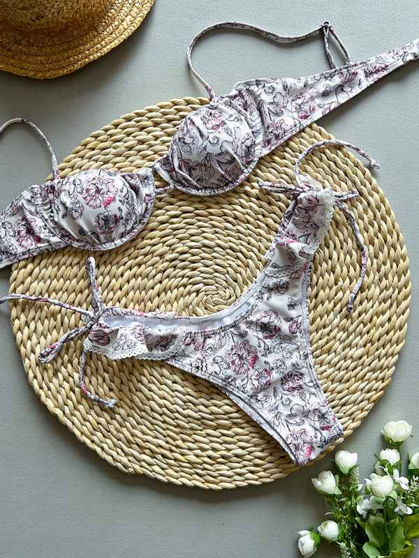 Small floral lace bikini-[Adult]-[Female]-Pattern-S-2022 Online Blue Zone Planet