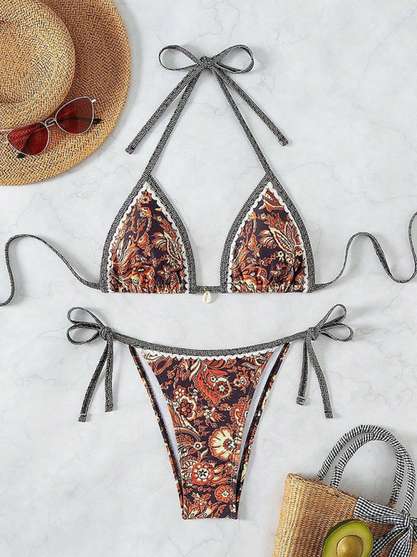 Sexy bikini set with multi-color floral print-[Adult]-[Female]-Pattern-S-2022 Online Blue Zone Planet