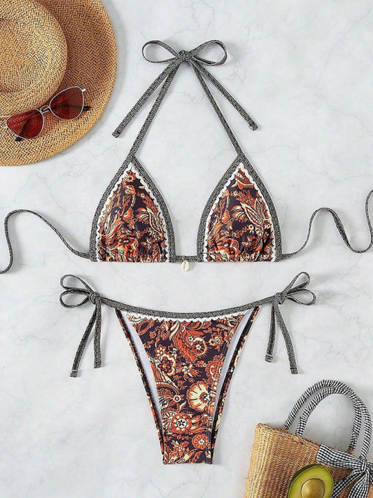 Sexy bikini set with multi-color floral print-[Adult]-[Female]-Pattern-S-2022 Online Blue Zone Planet