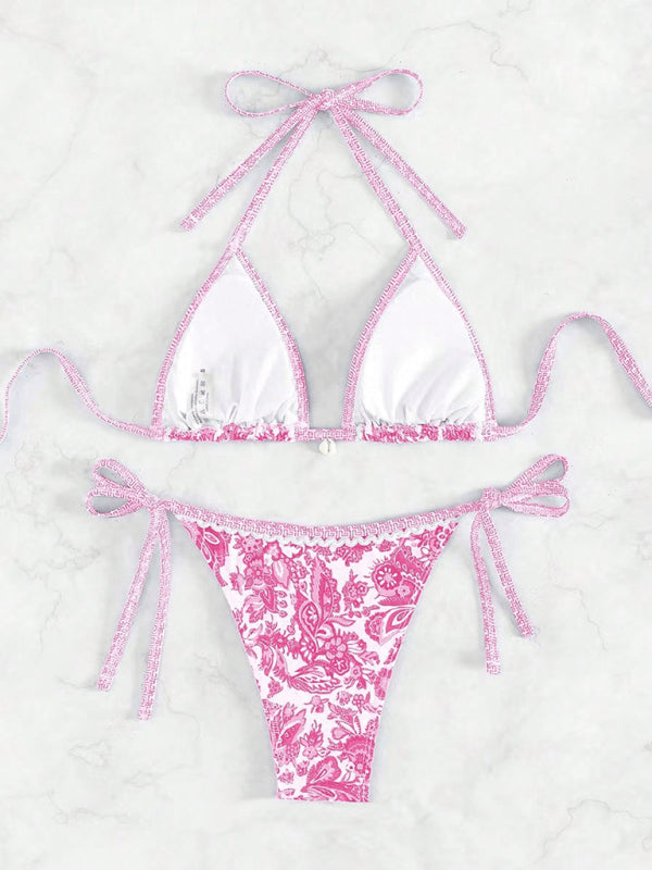 Sexy bikini set with multi-color floral print-[Adult]-[Female]-2022 Online Blue Zone Planet