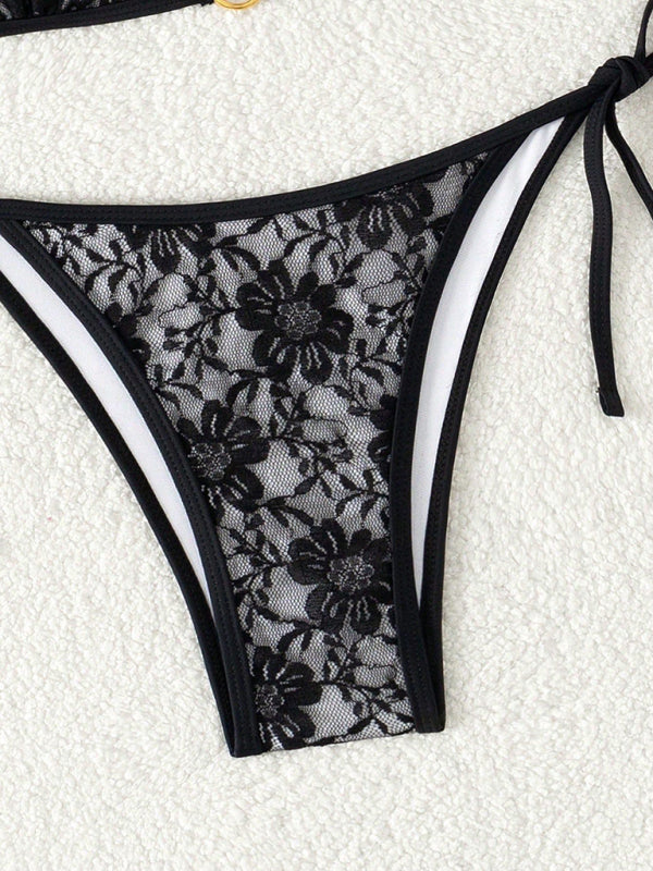 Black lace halter bikini-[Adult]-[Female]-2022 Online Blue Zone Planet