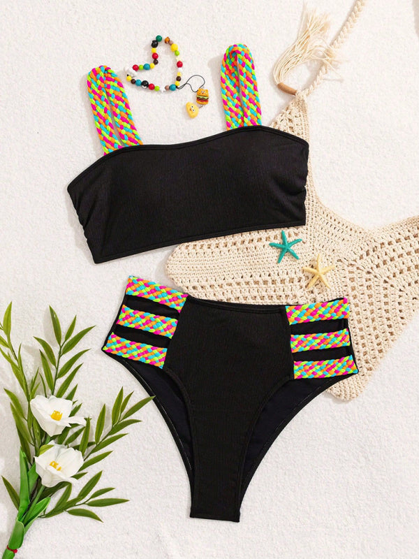 Bella's Multicolor Strap Mixed Style Braided Bikini-[Adult]-[Female]-2022 Online Blue Zone Planet