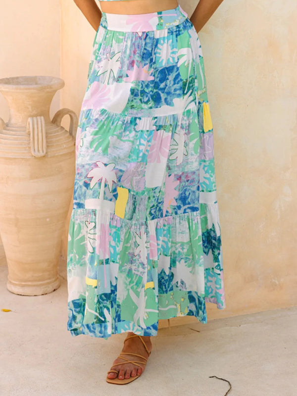 New Teal Bohemian Resort Beach Skirt-[Adult]-[Female]-2022 Online Blue Zone Planet