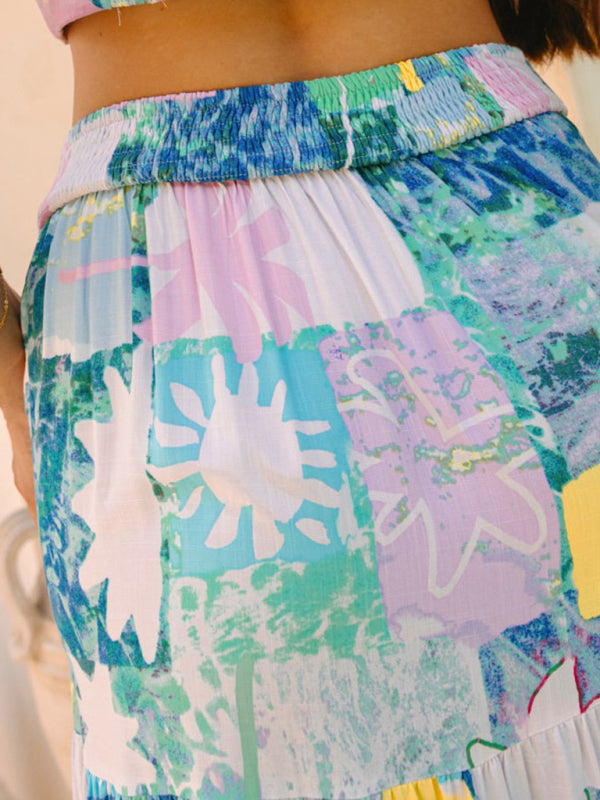 New Teal Bohemian Resort Beach Skirt-[Adult]-[Female]-2022 Online Blue Zone Planet