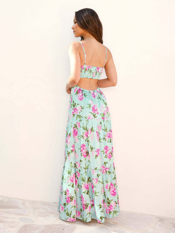 Sexy Backless Suspender Bohemian Seaside Holiday Dress-TOPS / DRESSES-[Adult]-[Female]-2022 Online Blue Zone Planet