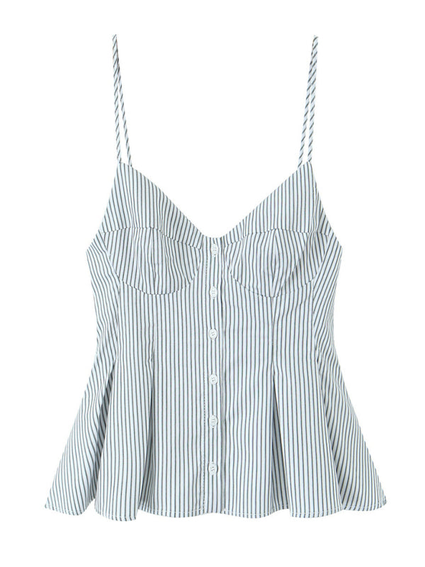 Fashionable Spaghetti Strap Top-[Adult]-[Female]-Grey-XS-2022 Online Blue Zone Planet