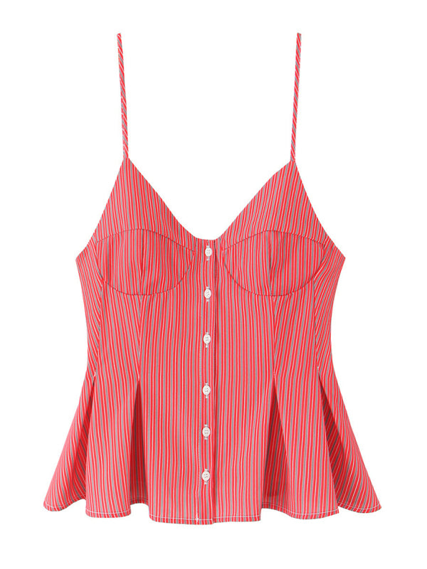 Fashionable Spaghetti Strap Top-[Adult]-[Female]-Watermelon Red-XS-2022 Online Blue Zone Planet