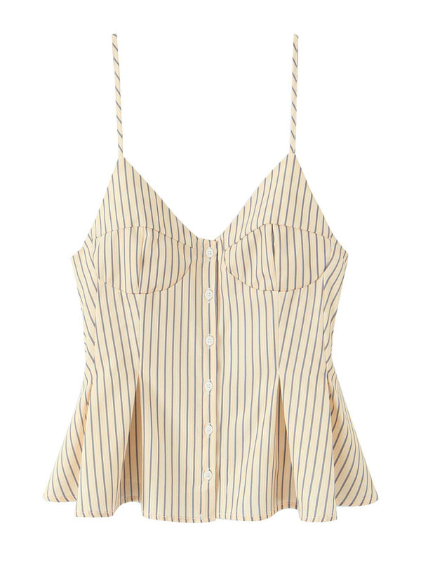 Fashionable Spaghetti Strap Top-[Adult]-[Female]-Yellow-XS-2022 Online Blue Zone Planet