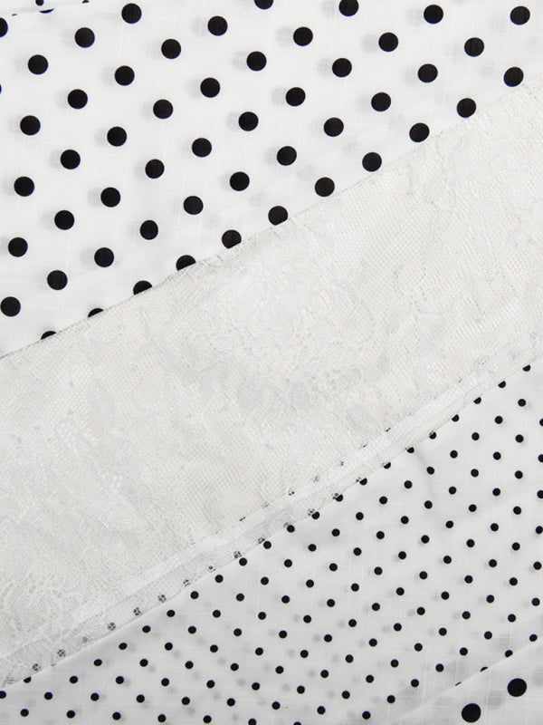 Polka Dot Sexy Lace Irregular Skirt-[Adult]-[Female]-2022 Online Blue Zone Planet