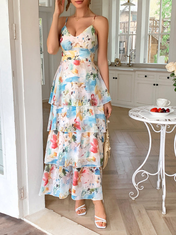 Elegant blue sling dress-[Adult]-[Female]-2022 Online Blue Zone Planet