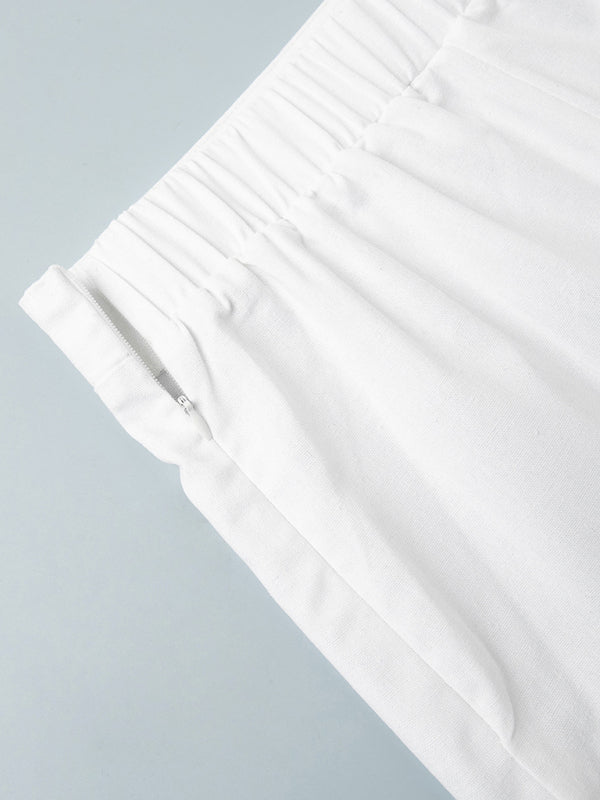 Cotton and Linen Vest Skirt Set-[Adult]-[Female]-2022 Online Blue Zone Planet