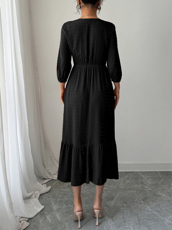 Simple lace patchwork dress-[Adult]-[Female]-2022 Online Blue Zone Planet