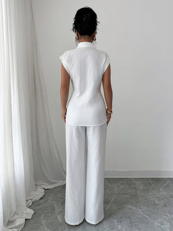 Short-sleeved vest and trousers set-[Adult]-[Female]-2022 Online Blue Zone Planet