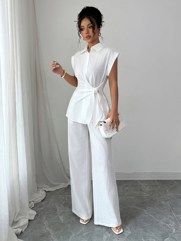 Short-sleeved vest and trousers set-[Adult]-[Female]-2022 Online Blue Zone Planet