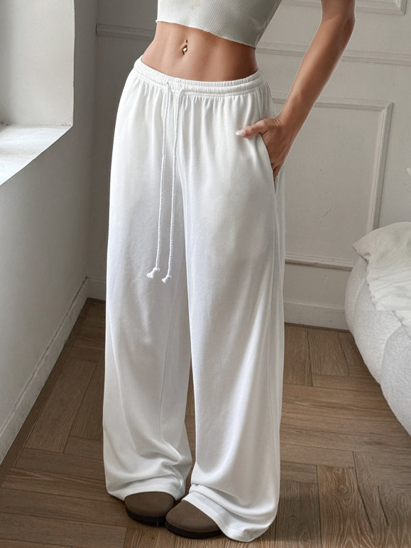 Casual strappy wide-leg pants-[Adult]-[Female]-White-S-2022 Online Blue Zone Planet