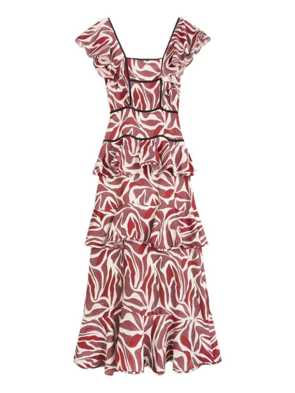 Ruffled halter back dress-[Adult]-[Female]-2022 Online Blue Zone Planet