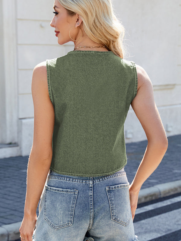 Lace-up vest-[Adult]-[Female]-2022 Online Blue Zone Planet
