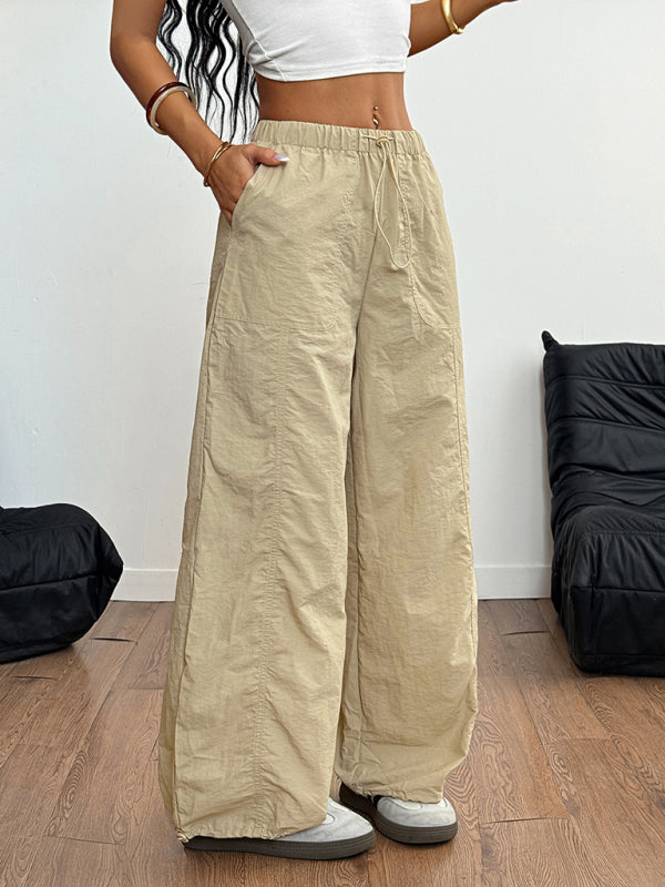 Casual simple restrained straight trousers-[Adult]-[Female]-2022 Online Blue Zone Planet