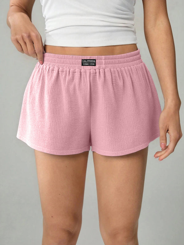Women's Pure Cotton Shorts, Light And Simple Style, Solid Color, Home Three-Quarter Pants-[Adult]-[Female]-2022 Online Blue Zone Planet
