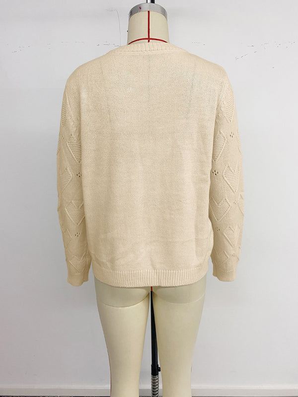 Valentine's Day Heart Crew Neck Pullover Sweater