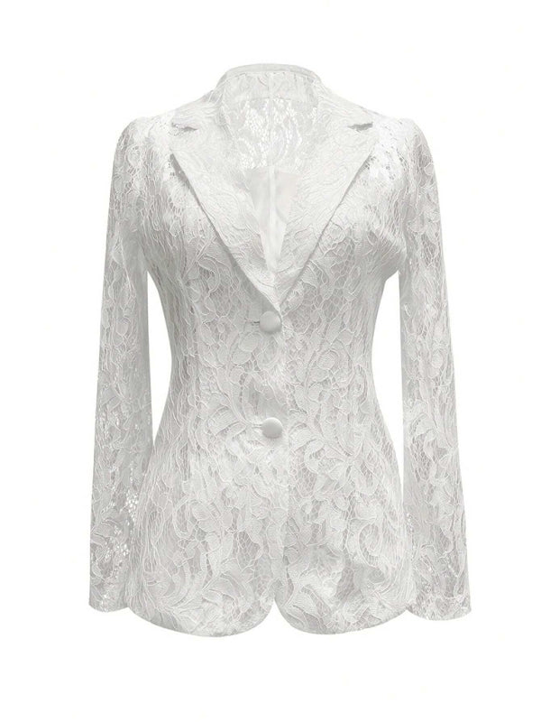 Elegant suit jacket with cutout petals-[Adult]-[Female]-2022 Online Blue Zone Planet